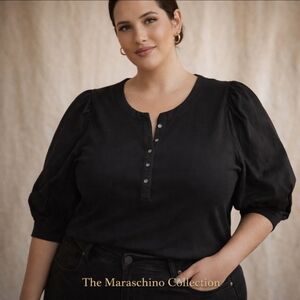 Old Navy Puff Sleeve Henley | 3X